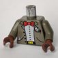 Torso Jacket, Shirt, Bow Tie, Pockets, Buckle Print, Dark Gray Arms, Brown Hands