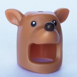 Costume / Mask, Reindeer with Black Eyes, Dark Brown Nose print