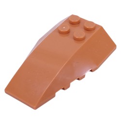 LEGO part 43712 Wedge Curved 6 x 4 Triple in Medium Nougat