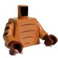 Torso, Nougat Chest, Reddish Brown Markings print, Medium Nougat Arms, Reddish Brown Hands