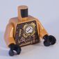 Torso Armor, Reddish Brown Plate with Gears and Gauge (Clockwork) Print (Zane), Medium Nougat Arms, Black Hands