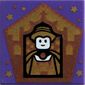 Tile 2 x 2 with Wizard Card Helga Hufflepuff print