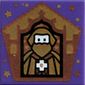 Tile 2 x 2 with Wizard Card Godric Gryffindor print