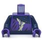 Torso Robe, Tattered with Dark Blue Scarf, Yellowish Green Trim print, Dark Blue Arms, Dark Purple Hands
