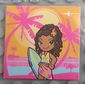 Clikits Insert 4 x 4 with Hawaiian Surfer Girl Print