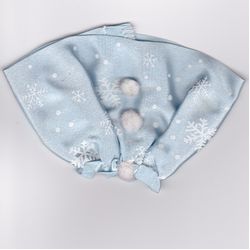 Belville, Skirt, Skirt Long, Satin with White Snowflakes Print