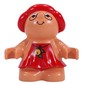 Duplo Figure Little Forest Friend Female, Red Dress with Berry Necklace, Glasses Print (Melba Strawberry)