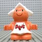 Duplo Figure Little Forest Friend, Female with White Dress with Three Red Mushrooms Print (Snoozy Meadowsweet)
