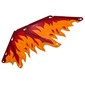 Wing, Dragon, Dark Red Limbs, Red, Orange and Trans-Orange Flame Membranes Print