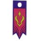 Flag, 38 x 60 mm with Dark Purple, Magenta, and Lime Print