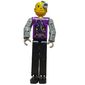 Technic Figure Cyber Person, Black Legs, Mechanical Arms, Yellow Head, Cyborg Eyepiece