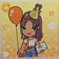 Clikits Insert 4 x 4 with 'Daisy' Holding a Card and a Balloon Print