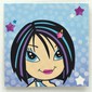 Clikits Insert 4 x 4 with 'Star' on Blue Background Print
