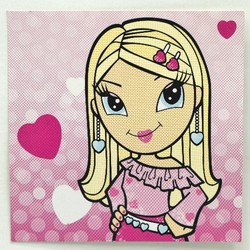 Clikits Insert 10 x 10 for Frame, 'Heart' with Pink Background Print