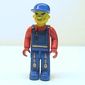 Juniors Midifig, Tractor Driver With Blue Overalls, Red Shirt, Plain Blue Cap, Beard Stubble