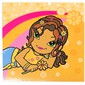 Clikits Insert 10 x 10 for Frame, 'Daisy' Holding a Flower Print