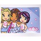 Clikits Insert, 19 x 12.5, 'Heart', 'Daisy', and 'Star' with Blue Background Print