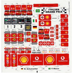 Sticker Sheet for Set 8672-1 (F. Massa Version)