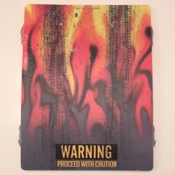 Ramp Cover, with Flames and 'WARNING PROCEED WITH CAUTION' Print