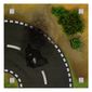 Baseplate with 4 Square Corner Holes and Curved Road Damaged / Bridge Over Water Print