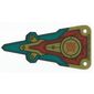 Flag with Red and Dark Turquoise Shapes, 齊 Print