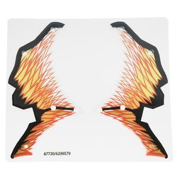 Wings, Dragon, Yellow and Orange Scales, Black Edges Print [Complete Sheet]