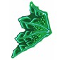 Wing, Left, Dragon, Azure Bones, Green and Dark Green Webbing