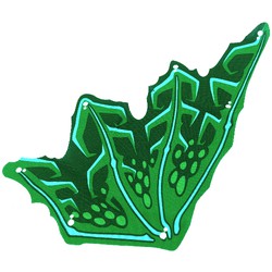 Wing, Right, Dragon, Azure Bones, Green/Dark Green Webbing