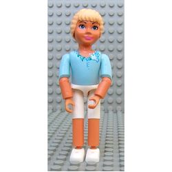 Belville Figure Articulated Elbows, Child, Female, Light Yellow Hair, Short White Pants, Light Blue Shirt Print (Princess)