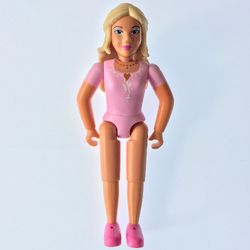 Belville Figure Fixed Elbows, Female, Tan Hair, Dark Pink Shoes, Pink Top (Princess)