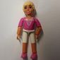 Belville Figure Articulated Elbows, Child, Female, Light Yellow Hair, Dark Pink Shirt, V Neck with Roses Print