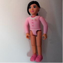 Belville Figure Fixed Elbows, Child, Female, Black Hair, Bright Pink Top, Gold Horseshoe Brooch, Dark Pink Shoes