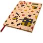 Notebook with Brick Images, Embedded Dark Bluish Gray 6 x 6 Plate, Red Ribbon