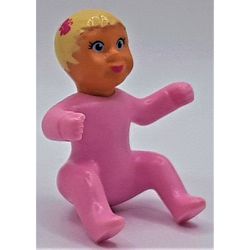 Belville Figure Baby, Light Yellow Hair, Dark Pink Butterfly Print