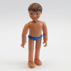 Belville Figure Articulated Elbows, Child, Male, Brown Hair, Blue Swimsuit