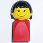 Basic Figure Finger Puppet Female [Red, Black Hair]