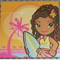 Clikits Insert 10 x 10 for Frame, 'Daisy' with Surfboard