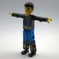 Technic Figure Blue Legs, Black Top with Zippered Wetsuit Print [Diver]