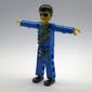 Technic Figure Blue Legs, Blue Top with Technic Logo, Black Hair and Sunglasses
