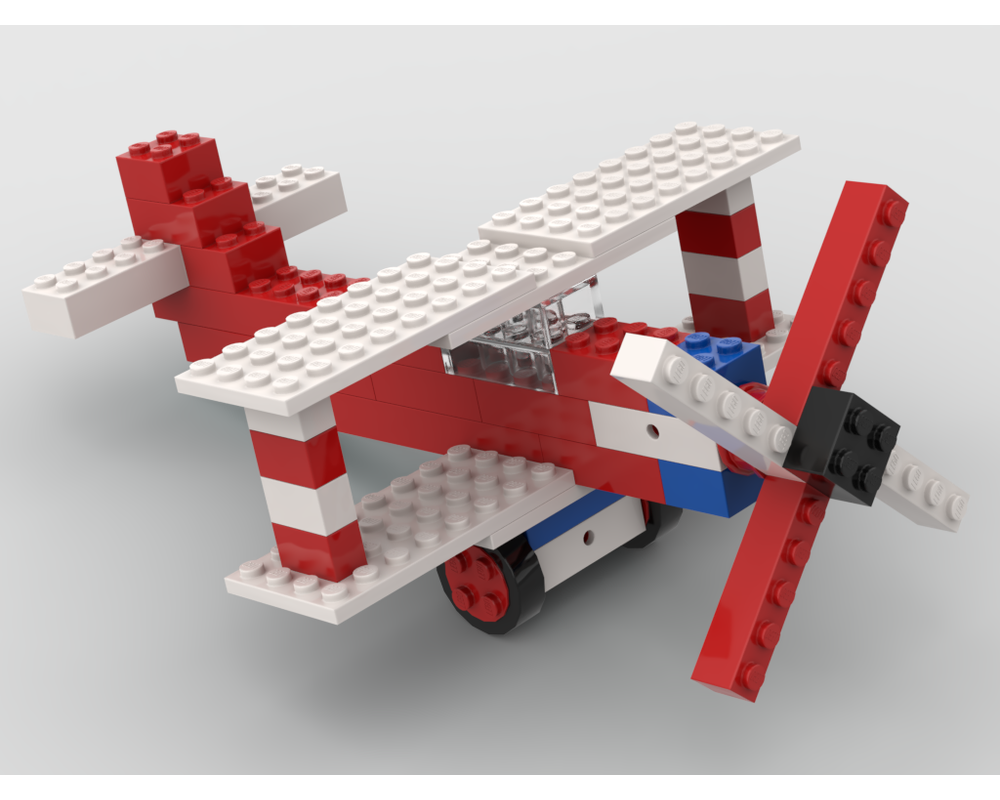 LEGO Set 055 2 c1 Biplane 1968 System Rebrickable Build with