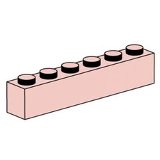 1 x 6 Sand Red Bricks (set 10006-1)