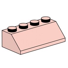 2 x 4 Roof Tile Sand Red (set 10008-1)