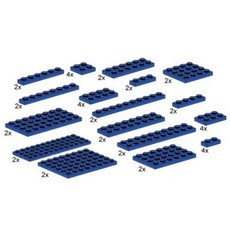 Assorted Blue Plates (set 10011-1)