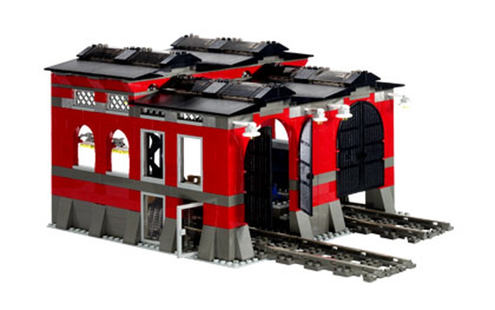 LEGO Set 10027-1 Train Engine Shed (2003 Train &gt; 9V 