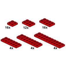Red Plates 2 x n (set 10058-1)
