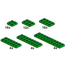 Dark Green Plates 2 x n (set 10059-1)