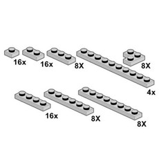 Light Gray Plates 1 x n (set 10064-1)