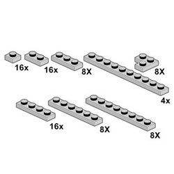 Light Gray Plates 1 x n