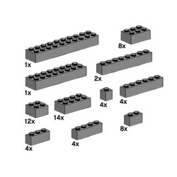 Assorted Dark Gray Bricks