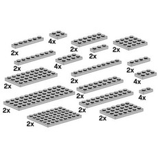Assorted Light Gray Plates (set 10148-1)